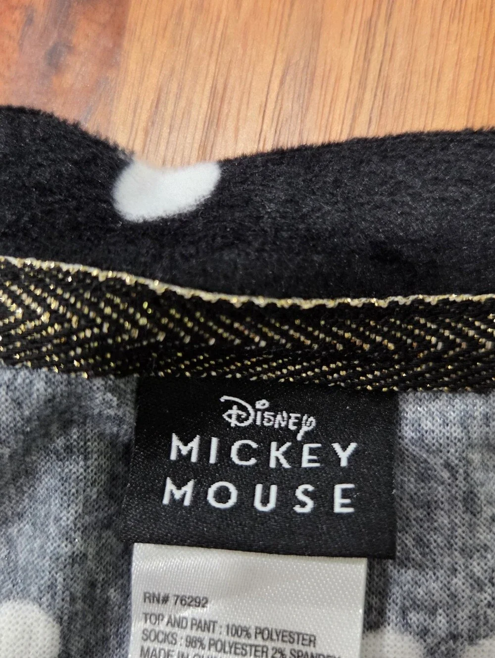Disney Mickey Head Black and White Sleepwear Set Size XL (16-18) - Picture 8 of 9